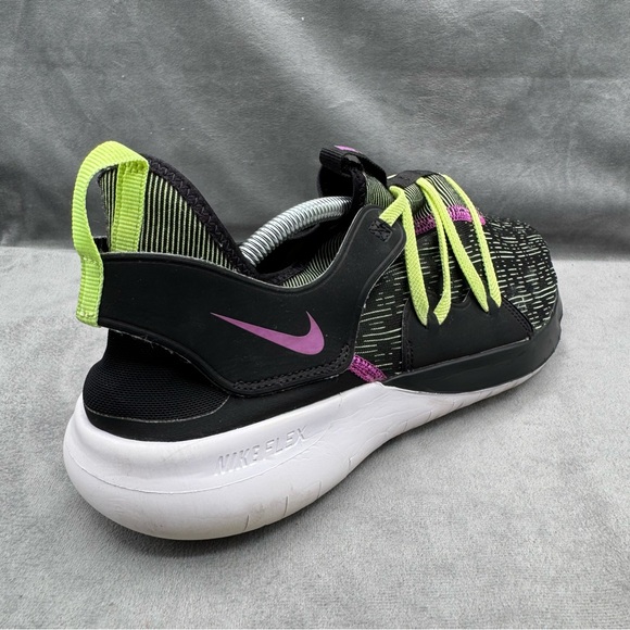 Nike Flex Contact 3 Men’s Running Shoes Size 12 Black Volt Glow Lightweight - Picture 2 of 14